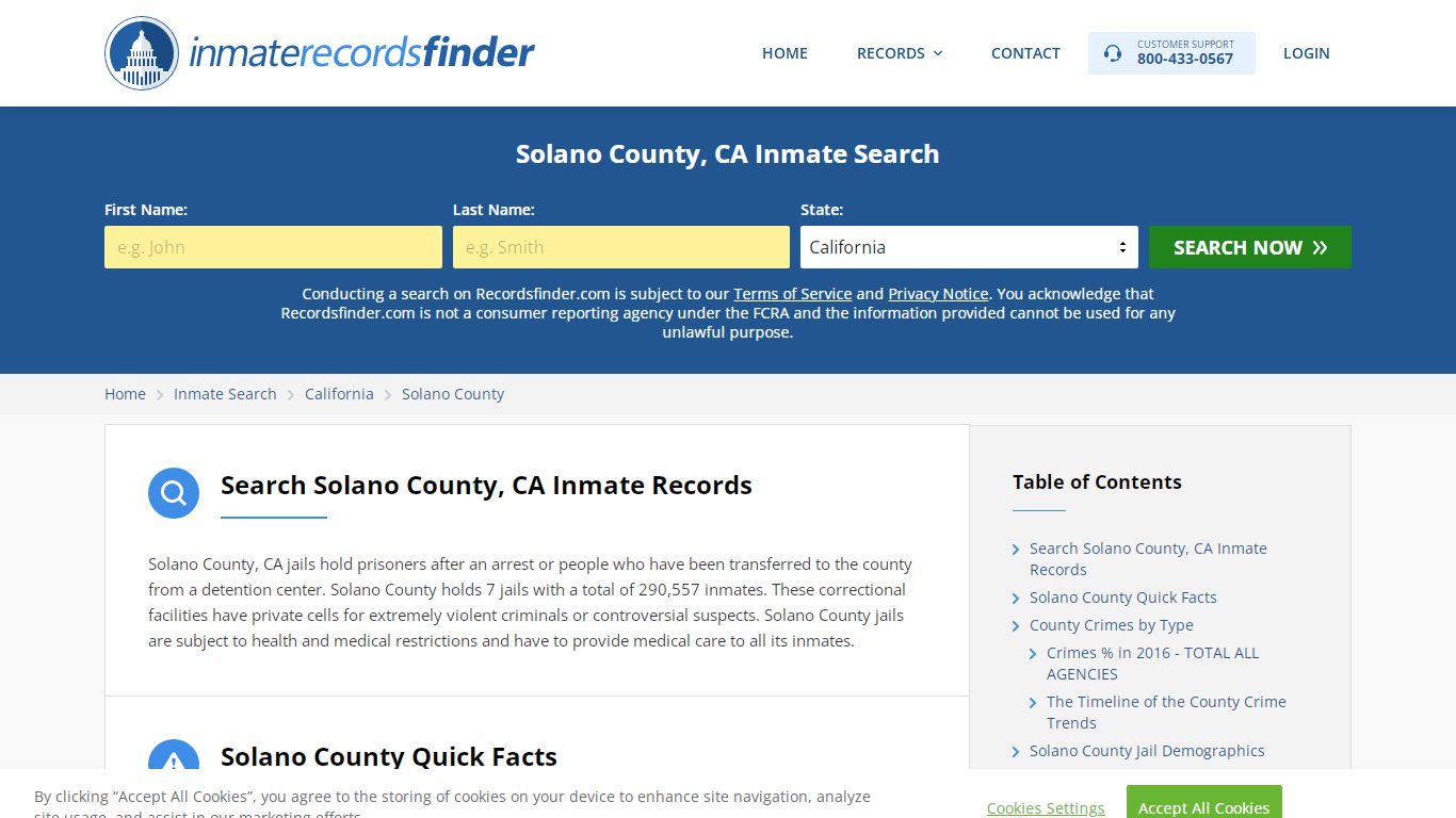 Solano County, CA Inmate Lookup & Jail Records Online